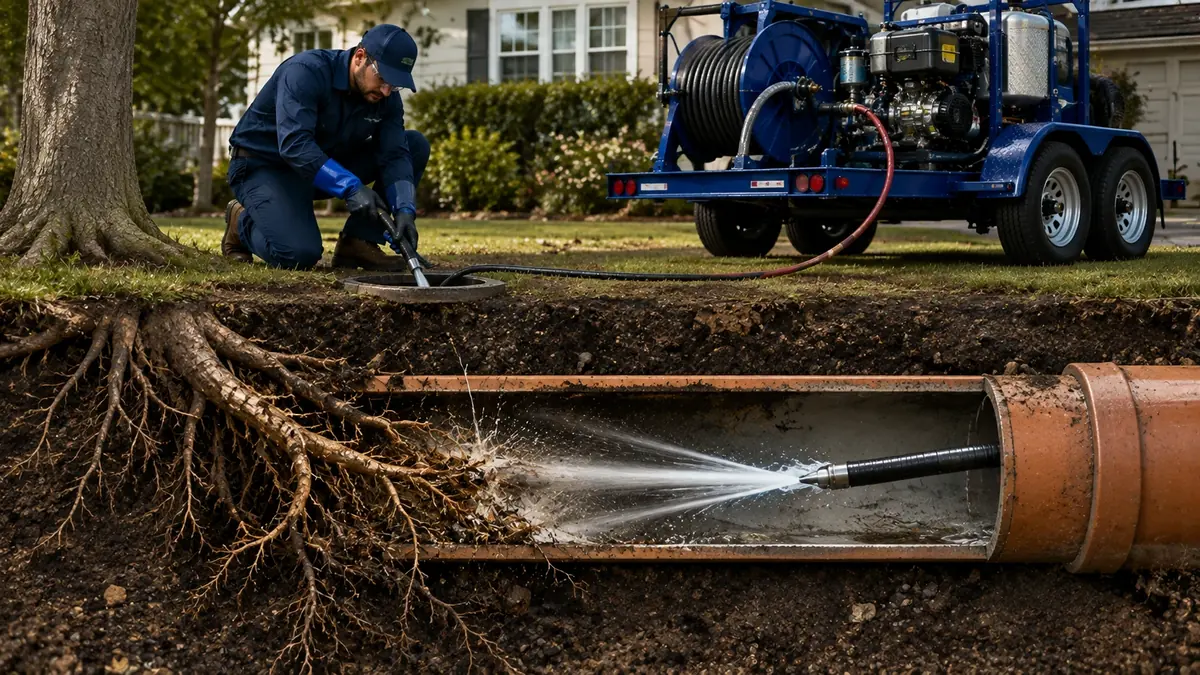 Tree Root Removal with Hydro Jetting in Pinon Hills